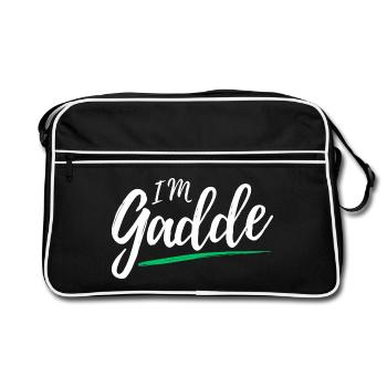 Im Gadde – Logo Hell - Sac Retro - noir/blanc - Devant