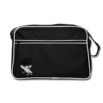 letsskate3 - Retro Tasche - Schwarz/Weiß - Vorne