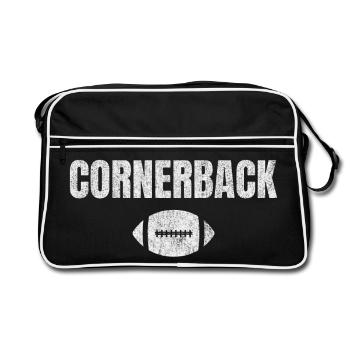 Cornerback Grunge Football - Retro Bag - black/white - Front