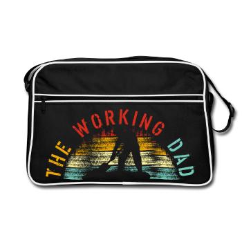 Der Working Dad-Jahrgang - Retro Tasche - Schwarz/Weiß - Vorne