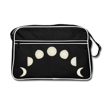 Moon phases Astronomy - Retro Bag - black/white - Front