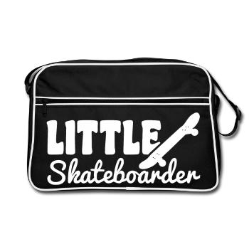 Funny little skateboarder - Retro Bag - black/white - Front