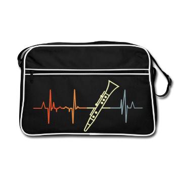 J’adore les clarinettes - Sac Retro - noir/blanc - Devant