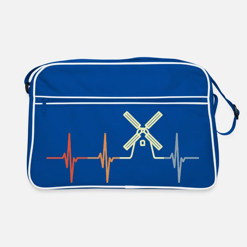 Cardiogramme du moulin à vent Sac Retro