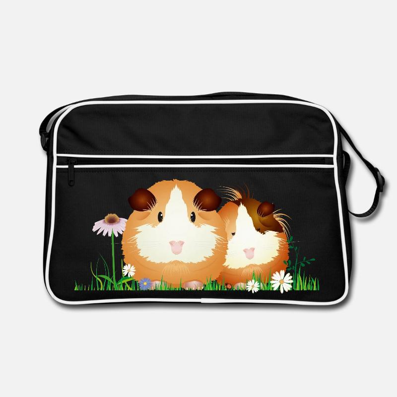 Deux cochons d’Inde dans le pré – l’harmonie Sac Retro