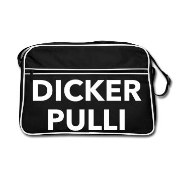 Thick Sweater Contrast Typo - Retro Bag - black/white - Front