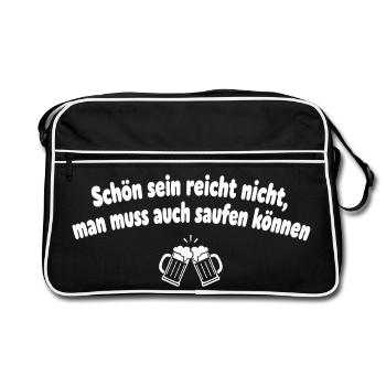 Cheers Skill instead of appearance - Retro Bag - black/white - Front