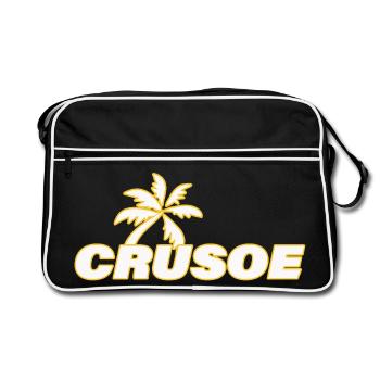 CRUSOE - Sac Retro - noir/blanc - Devant