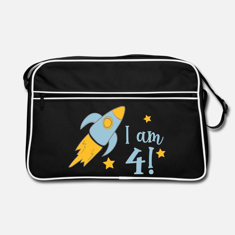 4 Geburtstag Retro Tasche