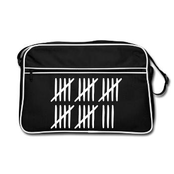28 birthday tally sheet 28 years old - Retro Bag - black/white - Front