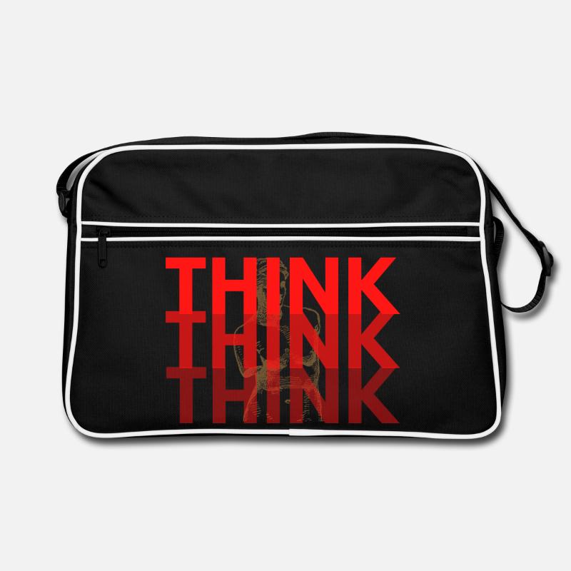 Typographie Superposée Red Think Sac Retro