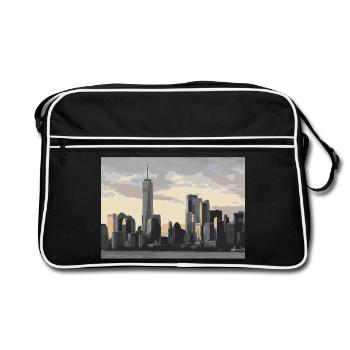 Ligne d’horizon de la ville de New York - Sac Retro - noir/blanc - Devant