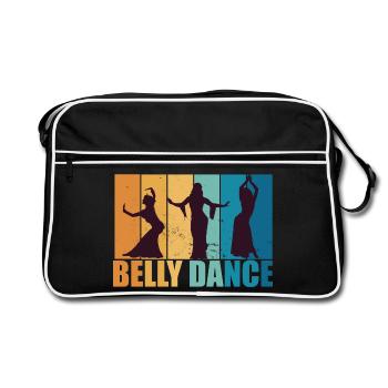 Danse du ventre Danseuse du ventre Vintage Danseur Cadeau - Sac Retro - noir/blanc - Devant