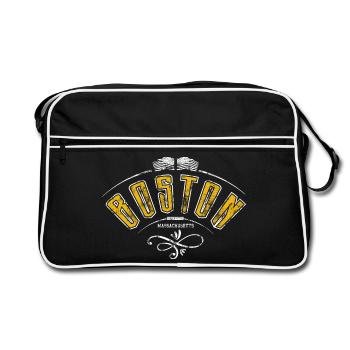 Boston grunge effect - Retro Bag - black/white - Front