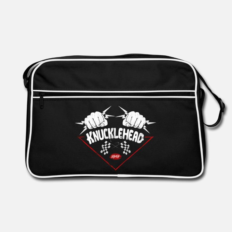 Knucklehead 1947 - Retro Tasche - Schwarz/Weiß