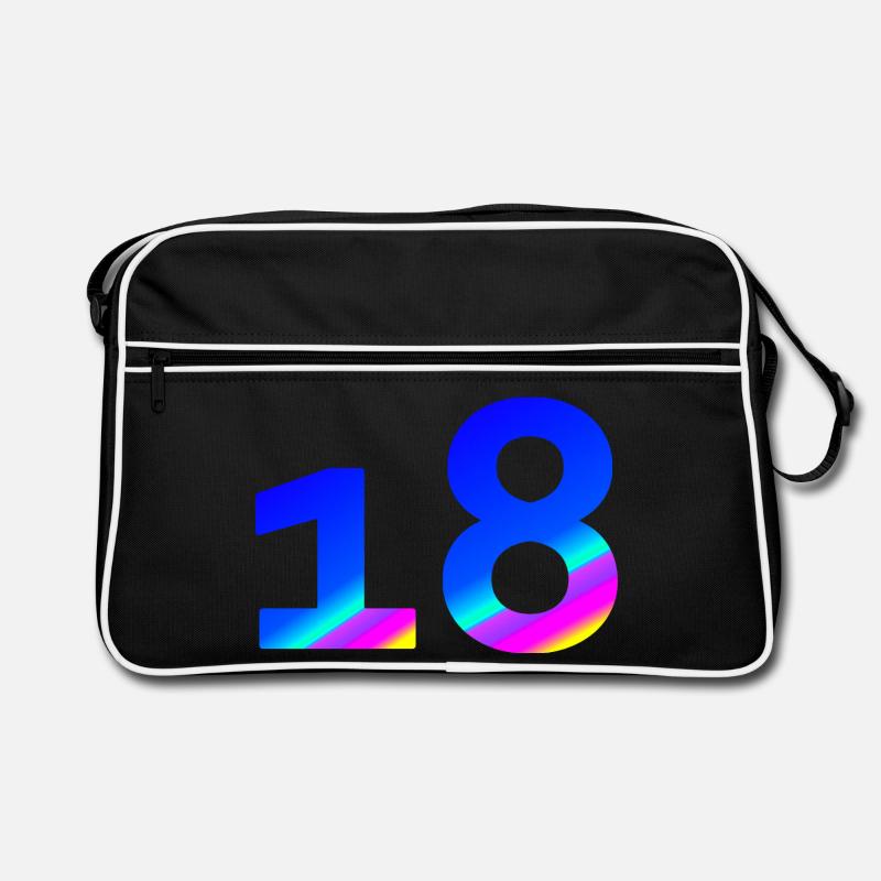 verschenken, 18 blauton mit Farbverlauf Retro Tasche