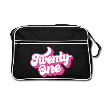 Twenty-One 21st Birthday For Women 21 Years Old - Retro Bag - black/white - Front