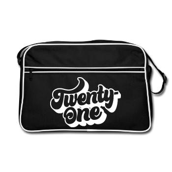 Twenty-One 21st Birthday Men Women 21 Years Old - Retro Bag - black/white - Front