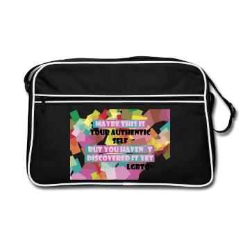 Qui suis-je ? LGBTQ+ ? - Sac Retro - noir/blanc - Devant