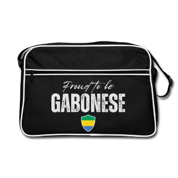 Gabonese proud, Made in Gabon - Retro Bag - black/white - Front