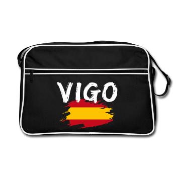 Vigo, Espagne - Sac Retro - noir/blanc - Devant