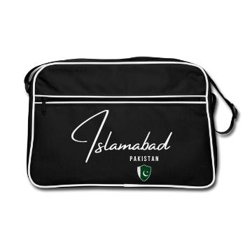 Islamabad Pakistan, Pakistani pride - Retro Bag - black/white - Front