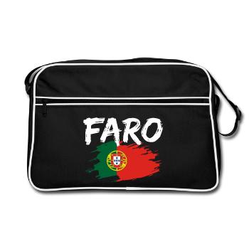 Drapeau du Portugal du Fer - Sac Retro - noir/blanc - Devant