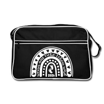 Quand l’amour devient vie - Bébé 2026 - Sac Retro - noir/blanc - Devant