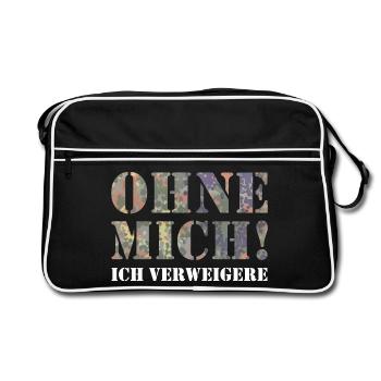 Sans moi - Sac Retro - noir/blanc - Devant
