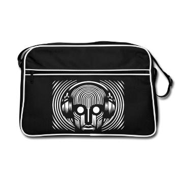 Disc-jockey - Sac Retro - noir/blanc - Devant