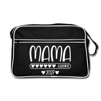 Mama 2027 loading - Retro Bag - black/white - Front