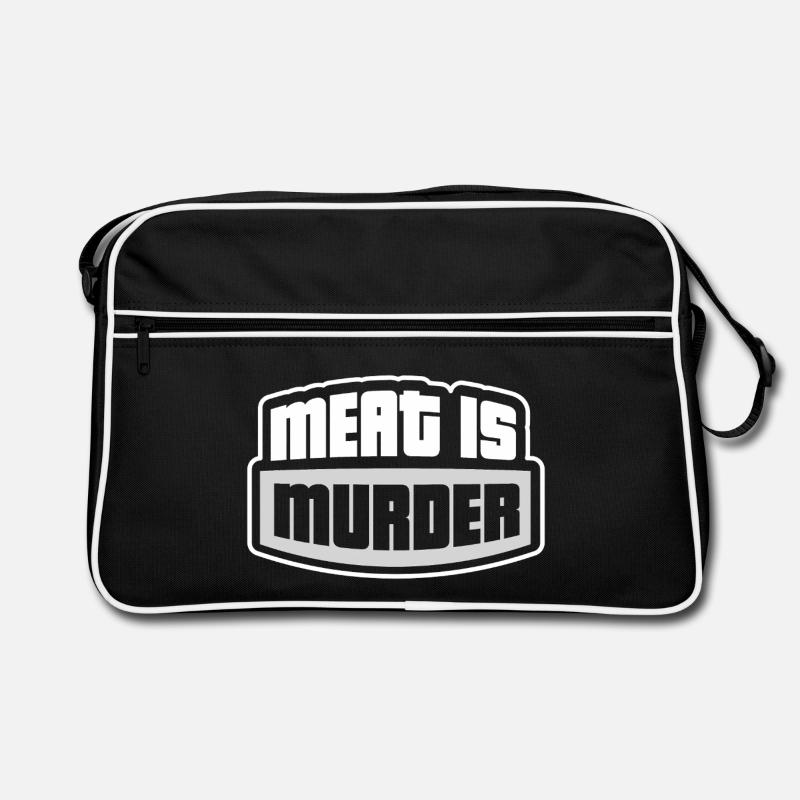 meat is murder Retro Bag