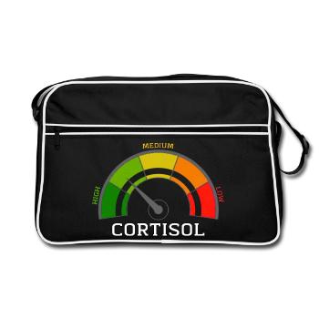 Funny Low cortisol Hilarious Stress Free Cortisol - Sac Retro - noir/blanc - Devant