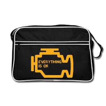 Voyant de vérification moteur - Sac Retro - noir/blanc - Devant