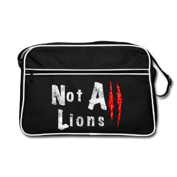 Not All Lions 2... - Retro Bag - black/white - Front