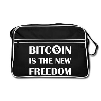 Le Bitcoin est la nouvelle liberté - Sac Retro - noir/blanc - Devant