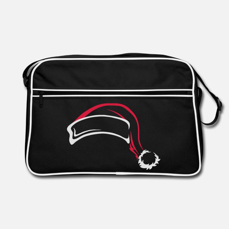 Nikolausmütze - Retro Tasche - Schwarz/Weiß