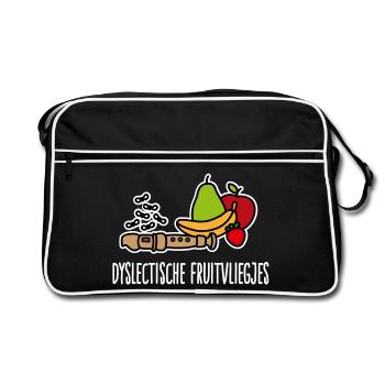 Le fruit dyslexique vole l’enregistreur de dyslexie - Sac Retro - noir/blanc - Devant