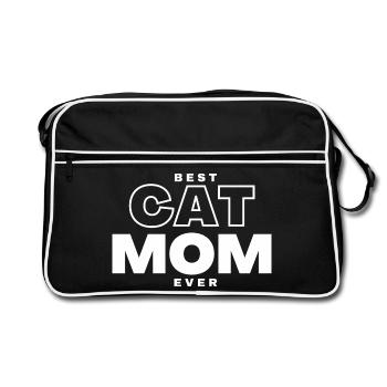 Meilleure Maman Chat - Sac Retro - noir/blanc - Devant