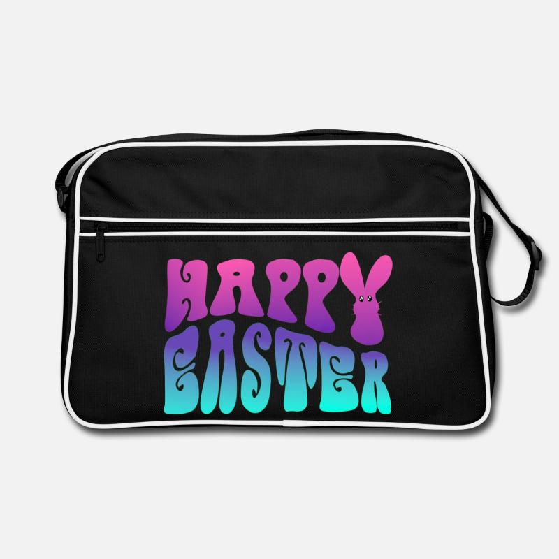Happy Easter Schriftzug Retro Tasche