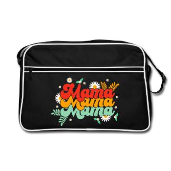 maman, mama, mama groovy - Sac Retro - noir/blanc - Devant
