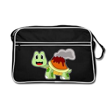 Volcan de la tortue - Sac Retro - noir/blanc - Devant