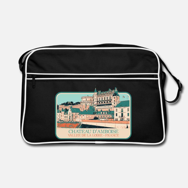 Château d'Amboise, Vallée de la Loire - Sac Retro - noir/blanc