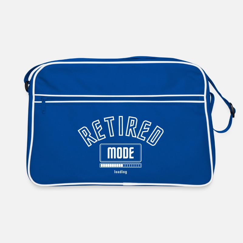 Vorfreude Rentner Modus wird geladen. Retro Tasche