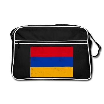 Drapeau de l’Arménie – symbole d’identité et de fierté nationale - Sac Retro - noir/blanc - Devant
