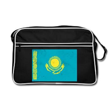 Flag of Kazakhstan - Retro Bag - black/white - Front