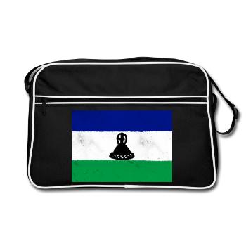 Flag of Lesotho - Retro Bag - black/white - Front