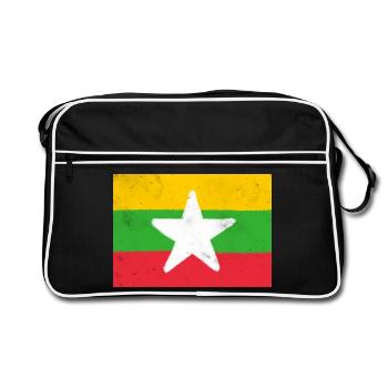 Flag of Myanmar - Retro Bag - black/white - Front