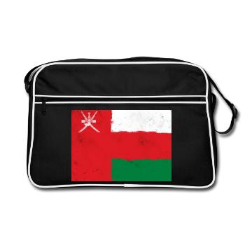 Drapeau d’Oman - Sac Retro - noir/blanc - Devant