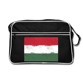 Flag of Hungary - Retro Bag - black/white - Front